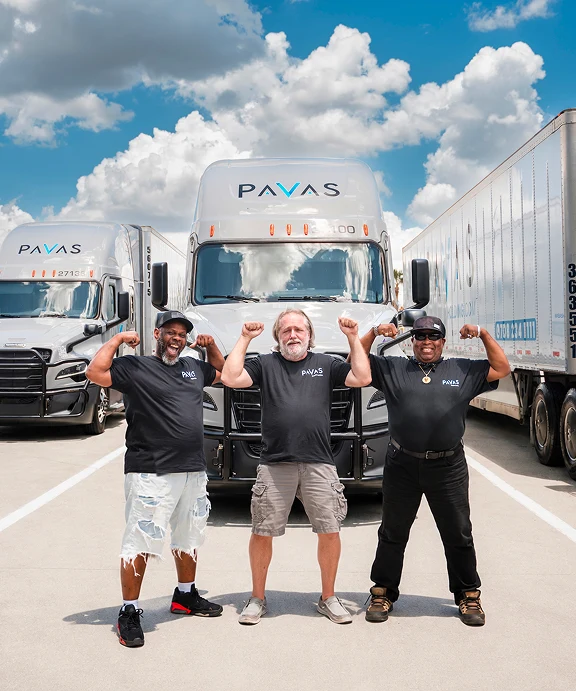 PAVAS trucks lined up