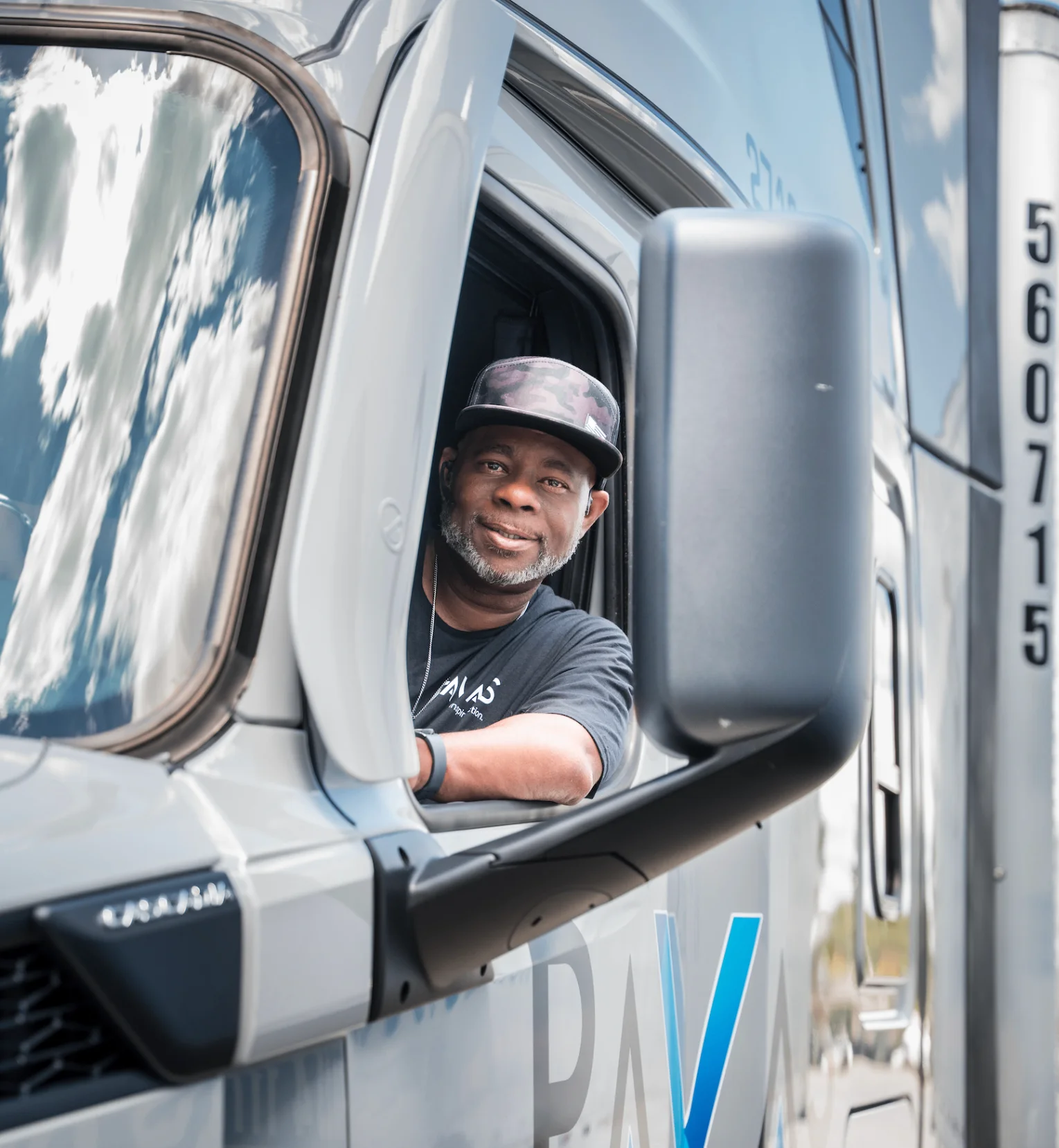 Pavas driver in cab