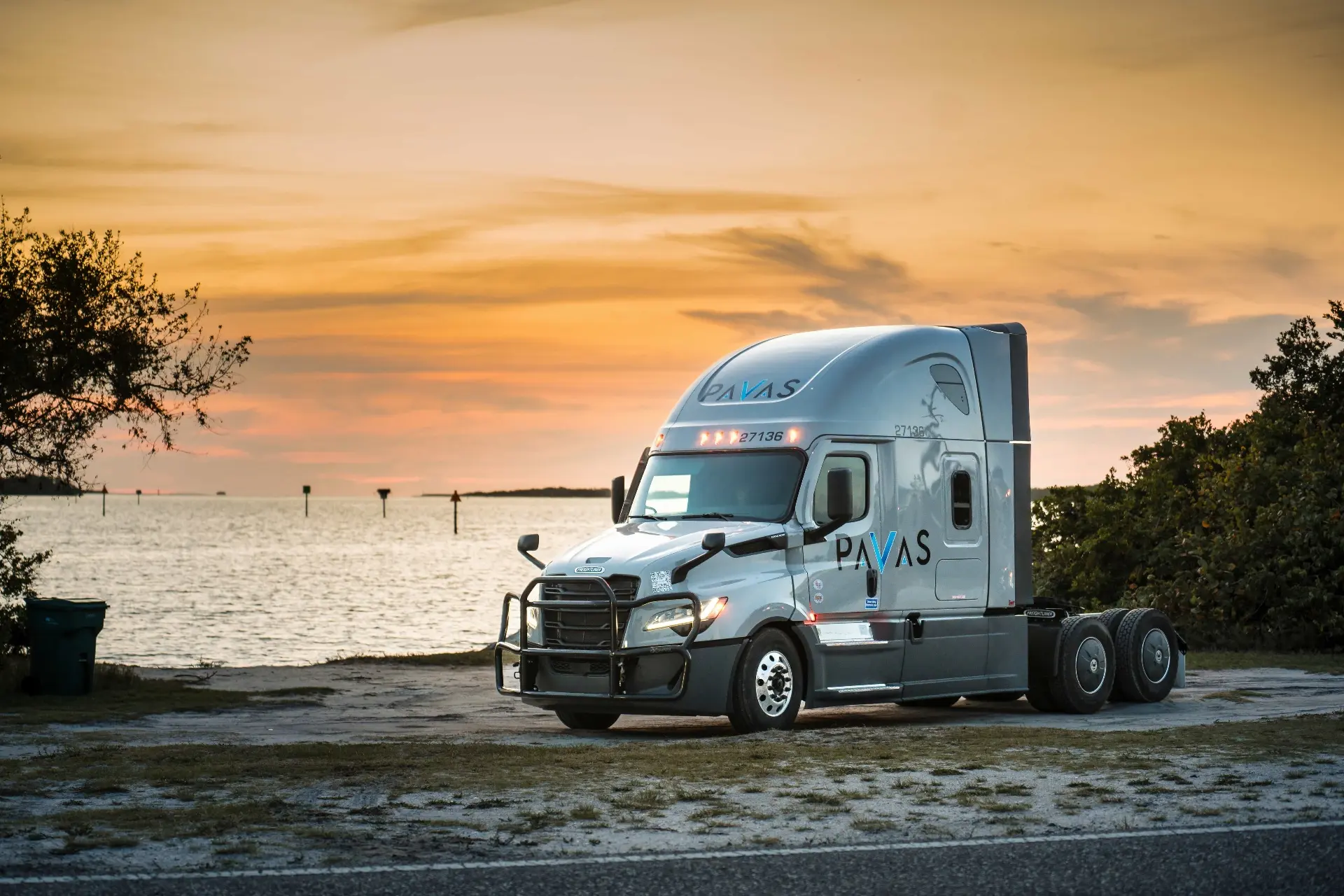Pavas truck at sunset